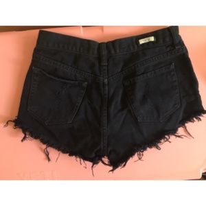 Brandy Melville Black Denim High-Waisted Shorts